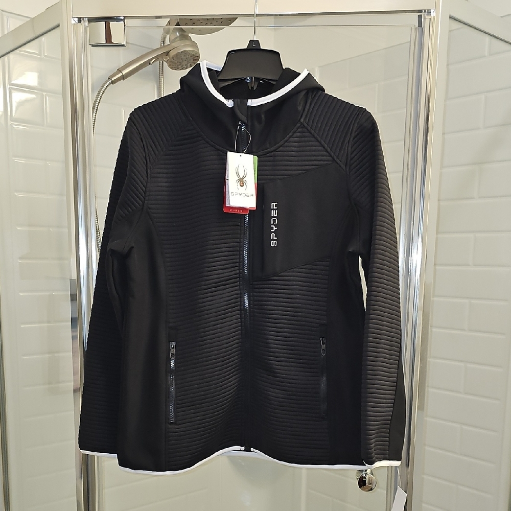 Women's Spyder Tech Fleece Hooded Jacket. NWT.